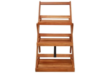 Blomsterstativ 3 etasjer 50x63x80 cm heltre akasie - Hage - Dyrking & hagearbeid - Dyrking - Blomsterpotter - Blomsterhylle & blomsterstativ