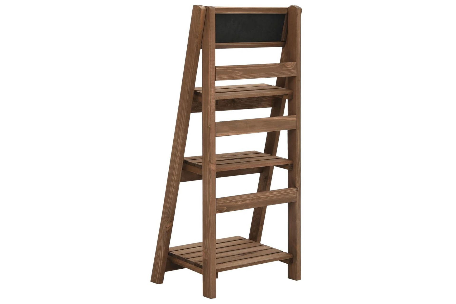 Blomsterstativ 3 etasjer med tavle 40x30x90 cm heltre gran - Brun - Hage - Dyrking & hagearbeid - Dyrking - Blomsterpotter - Blomsterhylle & blomsterstativ