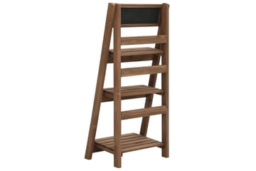 Blomsterstativ 3 etasjer med tavle 40x30x90 cm heltre gran - Brun - Hage - Dyrking & hagearbeid - Dyrking - Blomsterpotter - Blomsterhylle & blomsterstativ