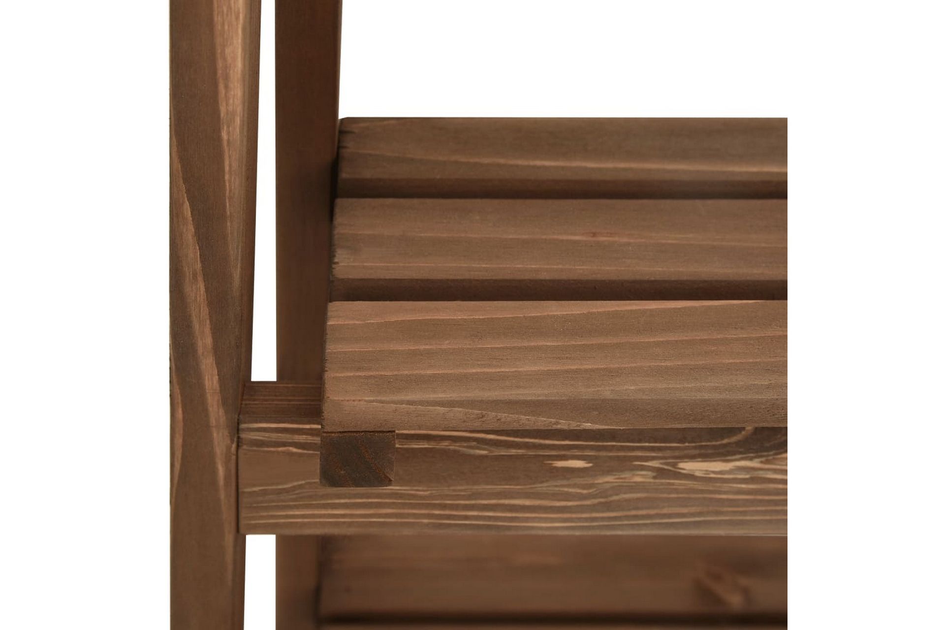 Blomsterstativ 3 etasjer med tavle 40x30x90 cm heltre gran - Brun - Hage - Dyrking & hagearbeid - Dyrking - Blomsterpotter - Blomsterhylle & blomsterstativ