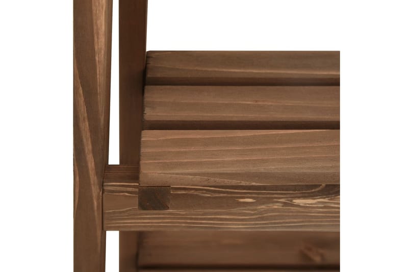 Blomsterstativ 3 etasjer med tavle 40x30x90 cm heltre gran - Brun - Hage - Dyrking & hagearbeid - Dyrking - Blomsterpotter - Blomsterhylle & blomsterstativ