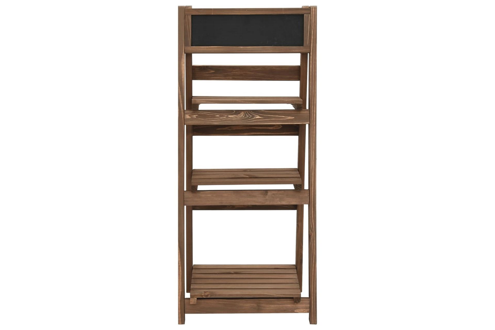 Blomsterstativ 3 etasjer med tavle 40x30x90 cm heltre gran - Brun - Hage - Dyrking & hagearbeid - Dyrking - Blomsterpotter - Blomsterhylle & blomsterstativ
