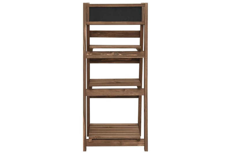 Blomsterstativ 3 etasjer med tavle 40x30x90 cm heltre gran - Brun - Hage - Dyrking & hagearbeid - Dyrking - Blomsterpotter - Blomsterhylle & blomsterstativ