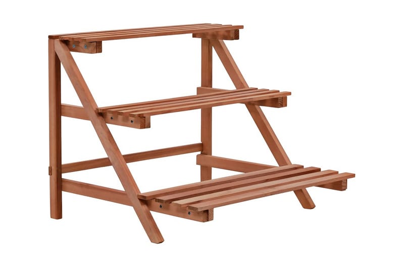Blomsterstativ i 3 etasjer sedertre 48x45x40 cm - Hage - Dyrking & hagearbeid - Dyrking - Blomsterpotter - Blomsterhylle & blomsterstativ