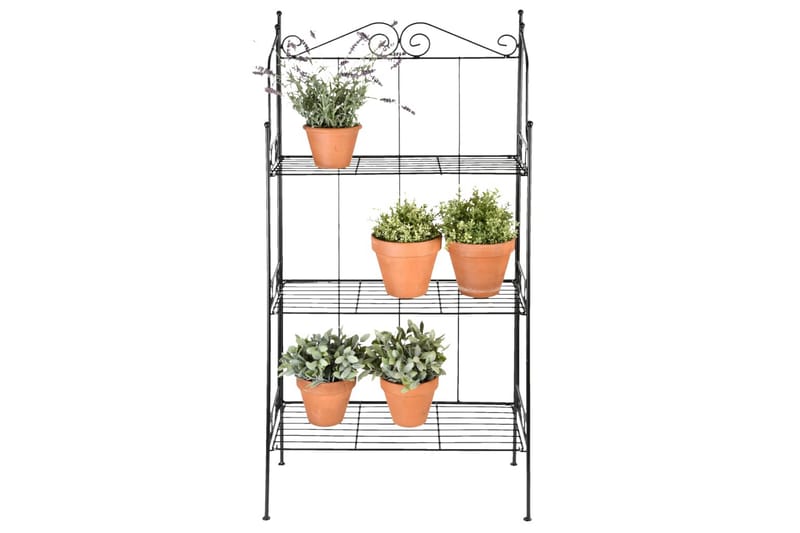 Esschert Design Plantestativ 3 etasjer L - Svart - Hage - Dyrking & hagearbeid - Dyrking - Blomsterpotter - Blomsterhylle & blomsterstativ