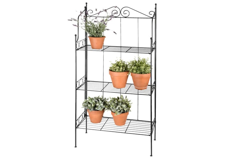 Esschert Design Plantestativ 3 etasjer L - Svart - Hage - Dyrking & hagearbeid - Dyrking - Blomsterpotter - Blomsterhylle & blomsterstativ