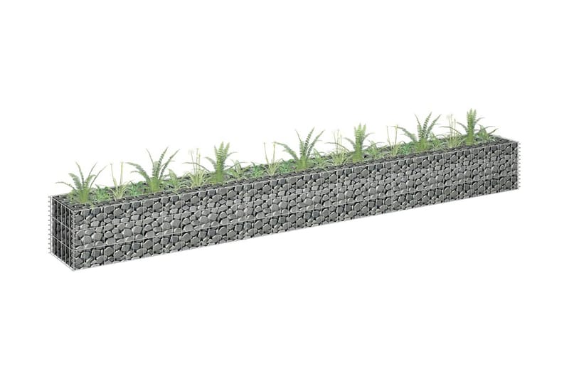 Gabion høybed galvanisert stål 270x30x30 cm - Hage - Dyrking & hagearbeid - Dyrking - Blomsterpotter - Blomsterhylle & blomsterstativ