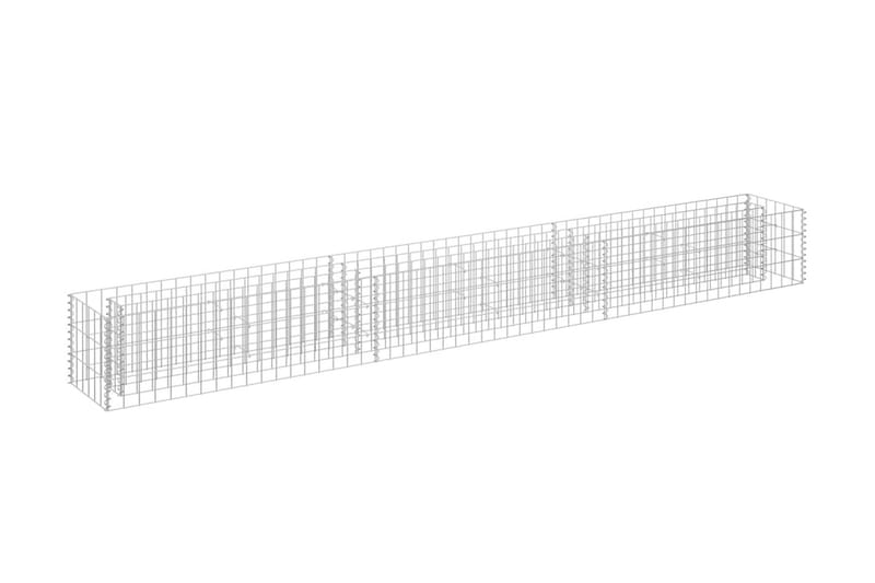 Gabion høybed galvanisert stål 270x30x30 cm - Hage - Dyrking & hagearbeid - Dyrking - Blomsterpotter - Blomsterhylle & blomsterstativ