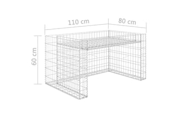 Gabion høybed kubeformet ståltråd 110x80x60 cm - Hage - Dyrking & hagearbeid - Dyrking - Blomsterpotter - Blomsterhylle & blomsterstativ