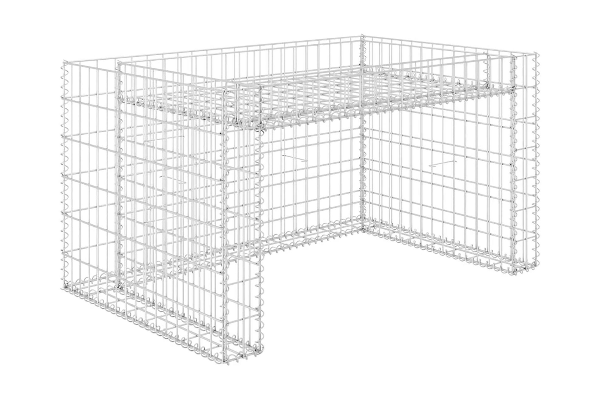 Gabion høybed kubeformet ståltråd 110x80x60 cm - Hage - Dyrking & hagearbeid - Dyrking - Blomsterpotter - Blomsterhylle & blomsterstativ