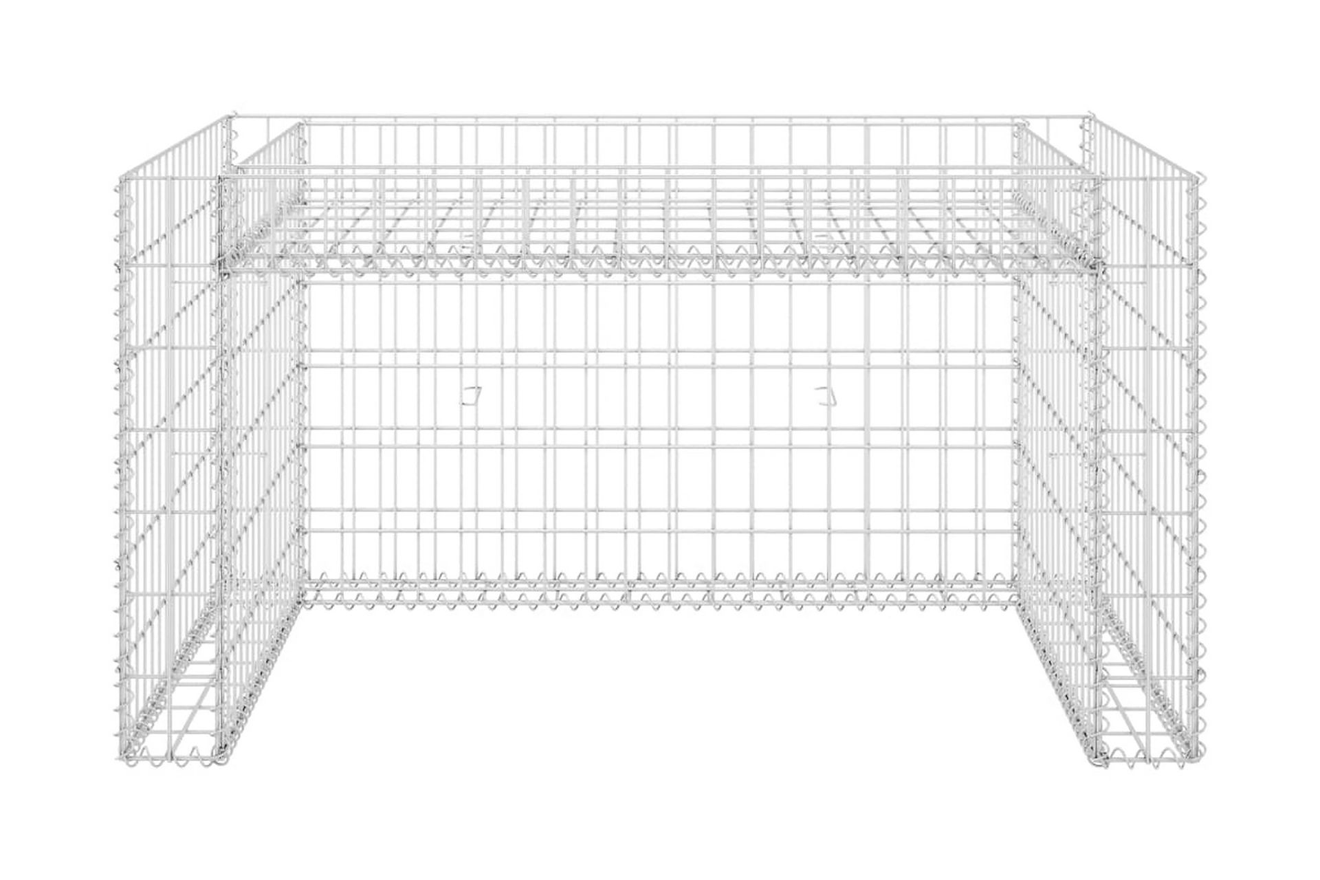 Gabion høybed kubeformet ståltråd 110x80x60 cm - Hage - Dyrking & hagearbeid - Dyrking - Blomsterpotter - Blomsterhylle & blomsterstativ