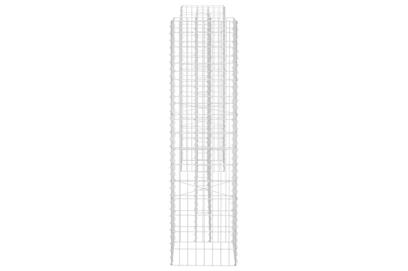 Gabion plantekasse H-formet ståltråd 260x40x150 cm - Hage - Dyrking & hagearbeid - Dyrking - Blomsterpotter - Blomsterhylle & blomsterstativ