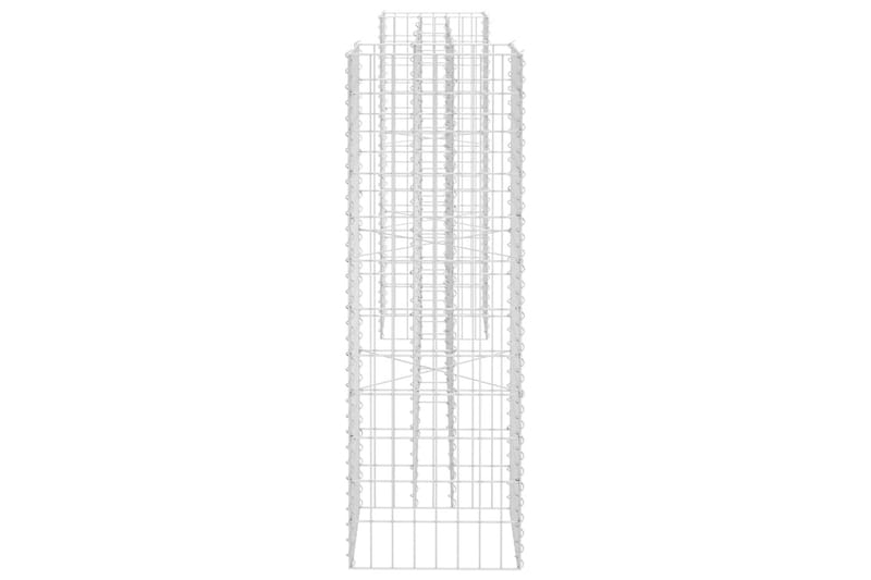 Gabion plantekasse H-formet ståltråd 260x40x120 cm - Hage - Dyrking & hagearbeid - Dyrking - Blomsterpotter - Blomsterhylle & blomsterstativ