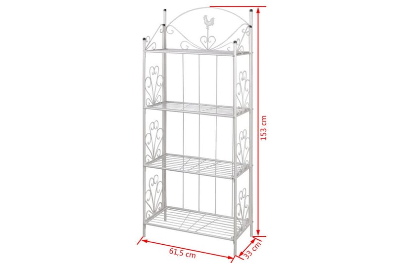 Plante Stativ Hvit - Hage - Dyrking & hagearbeid - Dyrking - Blomsterpotter - Blomsterhylle & blomsterstativ