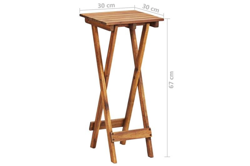 Plantestativ 30x30x67 cm heltre akasie - Hage - Dyrking & hagearbeid - Dyrking - Blomsterpotter - Blomsterhylle & blomsterstativ