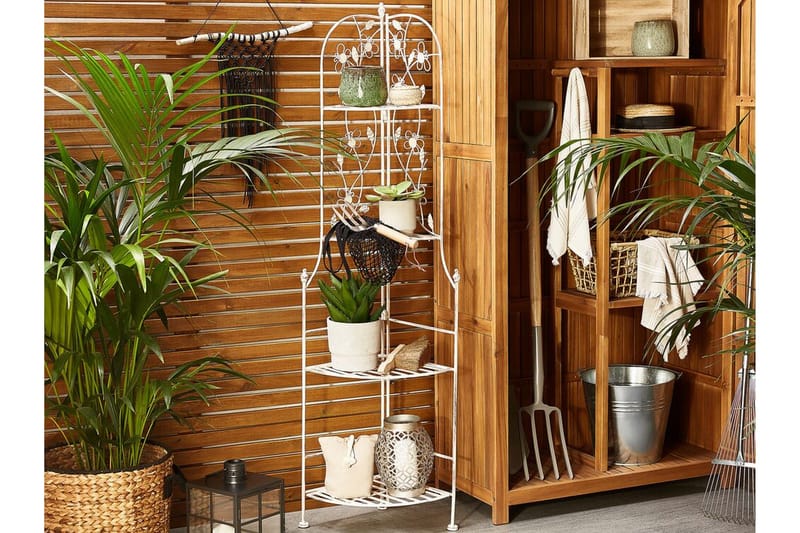 Pollone Hagehylle 35x35 cm - Hvit - Hage - Dyrking & hagearbeid - Dyrking - Blomsterpotter - Blomsterhylle & blomsterstativ