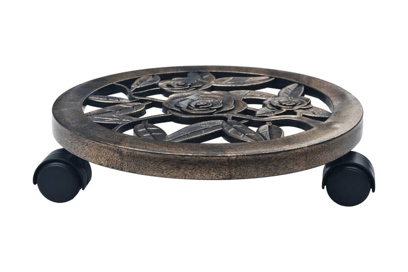 Pottetraller 6 stk bronse 30 cm plast - Brun - Hage - Dyrking & hagearbeid - Dyrking - Blomsterpotter - Blomsterhylle & blomsterstativ