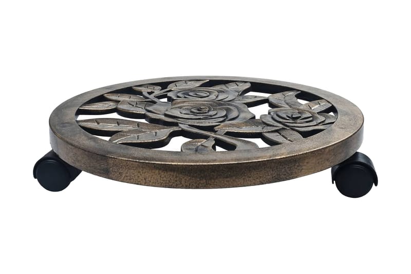 Pottetraller 6 stk bronse 38 cm plast - Brun - Hage - Dyrking & hagearbeid - Dyrking - Blomsterpotter - Blomsterhylle & blomsterstativ