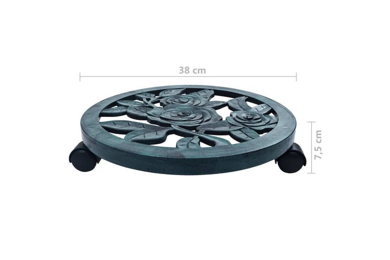 Pottetraller 6 stk grønn 38 cm plast - Grønn - Hage - Dyrking & hagearbeid - Dyrking - Blomsterpotter - Blomsterhylle & blomsterstativ