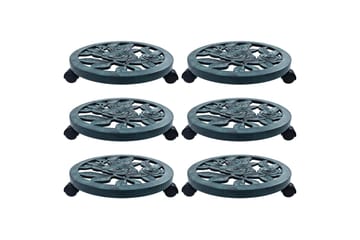 Pottetraller 6 stk grønn 38 cm plast - Grønn - Hage - Dyrking & hagearbeid - Dyrking - Blomsterpotter - Blomsterhylle & blomsterstativ