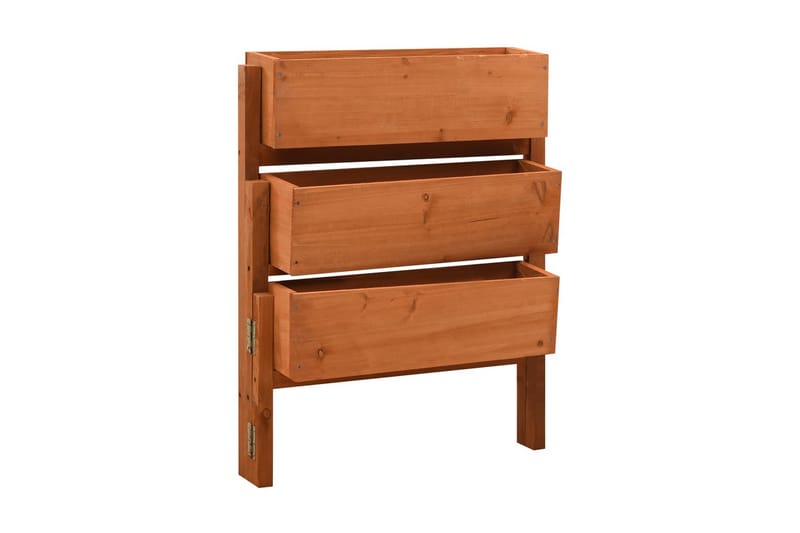 Sammenleggbar blomsterkasse oransje 60x14x75 cm heltre gran - Oransj - Hage - Dyrking & hagearbeid - Dyrking - Blomsterpotter - Blomsterhylle & blomsterstativ