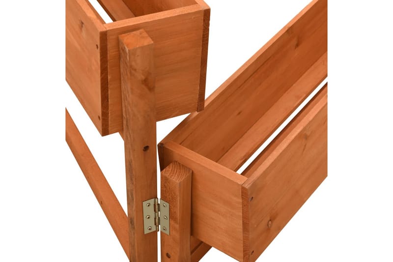 Sammenleggbar blomsterkasse oransje 60x14x75 cm heltre gran - Oransj - Hage - Dyrking & hagearbeid - Dyrking - Blomsterpotter - Blomsterhylle & blomsterstativ