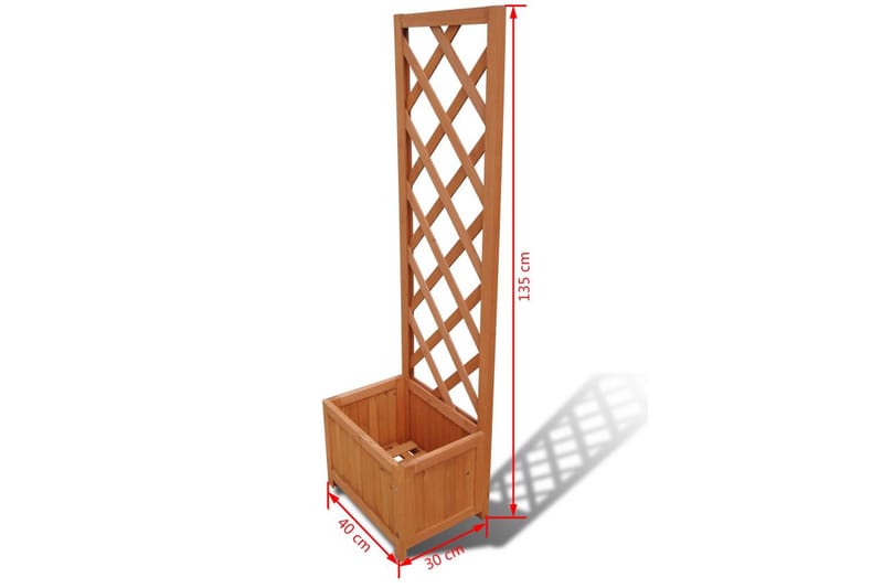 Espalier Plantekasse 40 x 30 x 135 cm - Hage - Dyrking & hagearbeid - Dyrking - Blomsterpotter - Blomsterkasser
