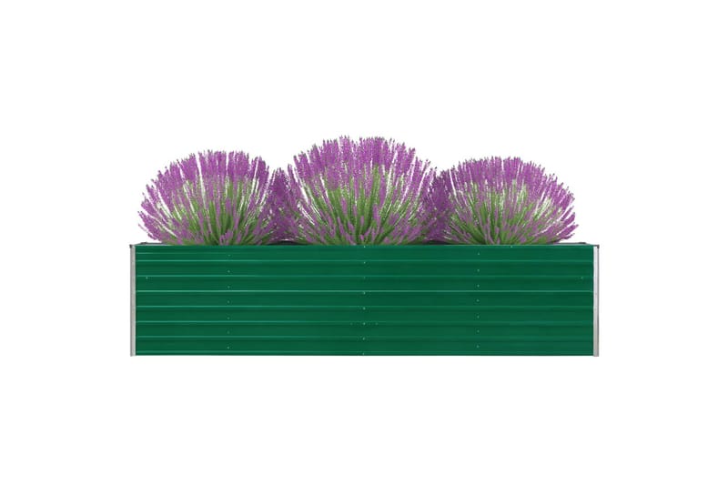 Forhøyet hagebed 320x40x77 cm galvanisert stål grønn - Hage - Dyrking & hagearbeid - Dyrking - Blomsterpotter - Blomsterkasser