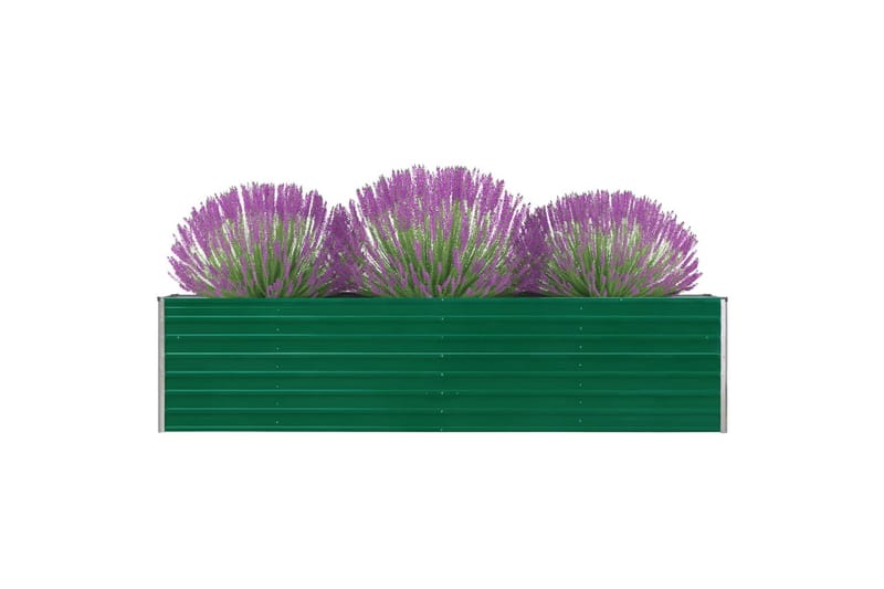 Forhøyet hagebed 320x40x77 cm galvanisert stål grønn - Blomsterkasser - Hagekrukker