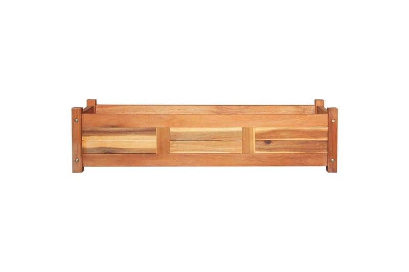 Høybed 2 stk akasietre 100x30x25 cm - Brun - Hage - Dyrking & hagearbeid - Dyrking - Blomsterpotter - Blomsterkasser