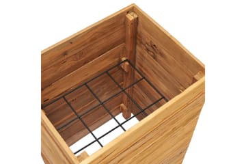 Høybed 50x40x72 cm resirkulert teak og stål - Hage - Dyrking & hagearbeid - Dyrking - Blomsterpotter - Blomsterkasser