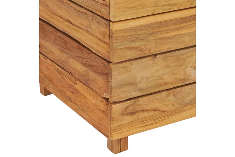 Høybed 50x40x72 cm resirkulert teak og stål - Hage - Dyrking & hagearbeid - Dyrking - Blomsterpotter - Blomsterkasser