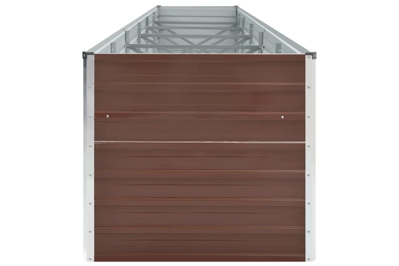 Høybed galvanisert stål 480x80x77 cm brun - Hage - Dyrking & hagearbeid - Dyrking - Blomsterpotter - Blomsterkasser