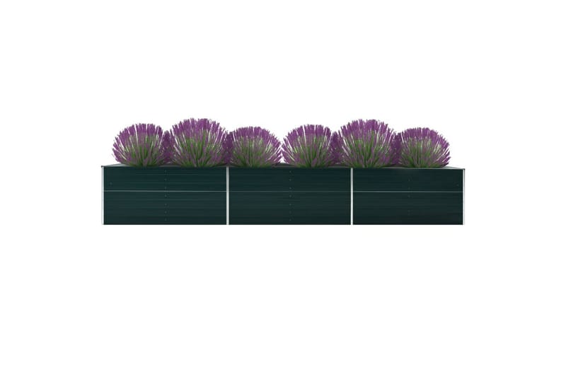 Høybed galvanisert stål 480x80x77 cm grønn - Hage - Dyrking & hagearbeid - Dyrking - Blomsterpotter - Blomsterkasser