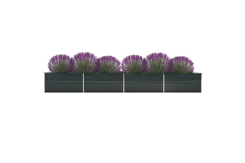 Høybed galvanisert stål 600x80x45 cm antrasitt - Hage - Dyrking & hagearbeid - Dyrking - Blomsterpotter - Blomsterkasser