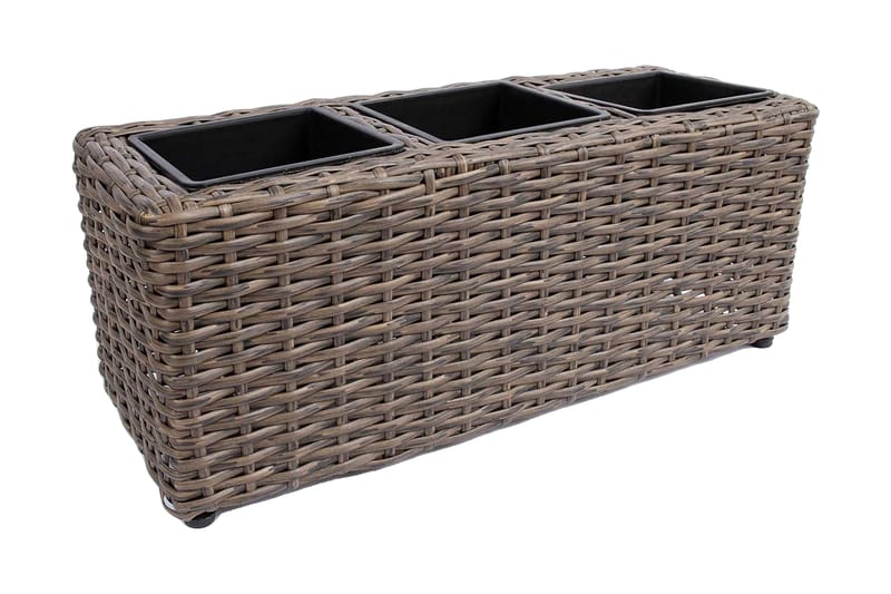 Wicker Dyrkingskasse 48x18xH18 cm Mørkebrun - Hage - Dyrking & hagearbeid - Dyrking - Blomsterpotter - Blomsterkasser