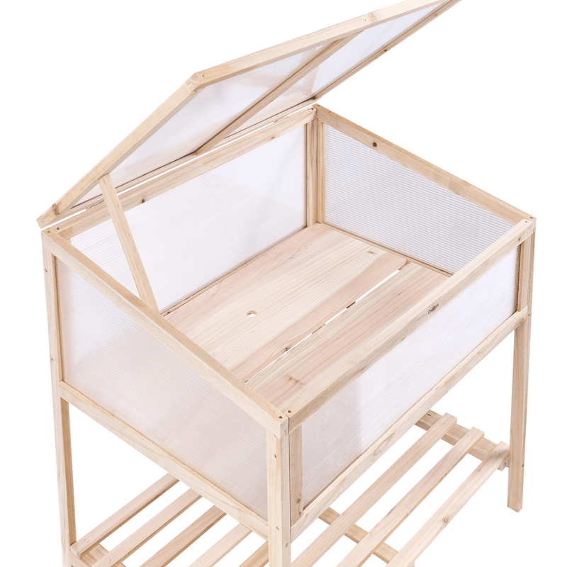 Drivhus for balkong Aranova grantre 58 cm - Brun/Transparent - Hage - Dyrking & hagearbeid - Dyrking - Blomsterpotter - Drivhusbenk