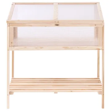 Drivhus for balkong Aranova grantre 58 cm - Brun/Transparent - Hage - Dyrking & hagearbeid - Dyrking - Blomsterpotter - Drivhusbenk