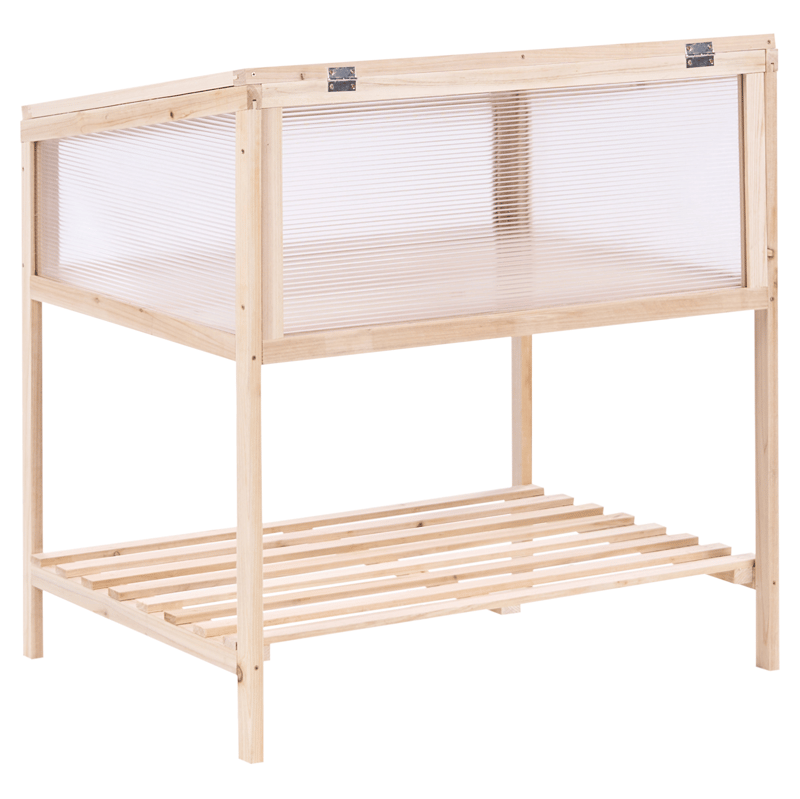 Drivhus for balkong Aranova grantre 58 cm - Brun/Transparent - Hage - Dyrking & hagearbeid - Dyrking - Blomsterpotter - Drivhusbenk