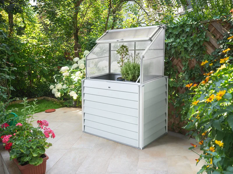 Drivhus for balkong Novoli 62 cm - Hvit - Hage - Dyrking & hagearbeid - Dyrking - Blomsterpotter - Drivhusbenk