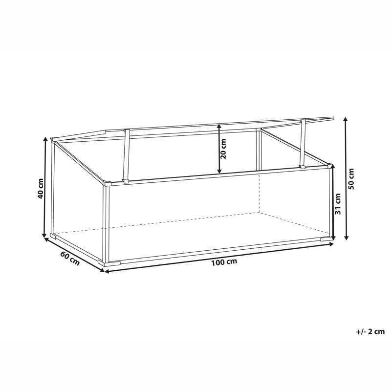 Drivhus for hage Carfizzi Sølv 60 - Sølv/Transparent - Hage - Dyrking & hagearbeid - Dyrking - Blomsterpotter - Drivhusbenk
