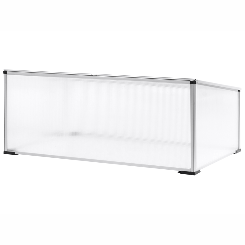 Drivhus for hage Serifos 60 cm - Sølv/Transparent - Hage - Dyrking & hagearbeid - Dyrking - Blomsterpotter - Drivhusbenk