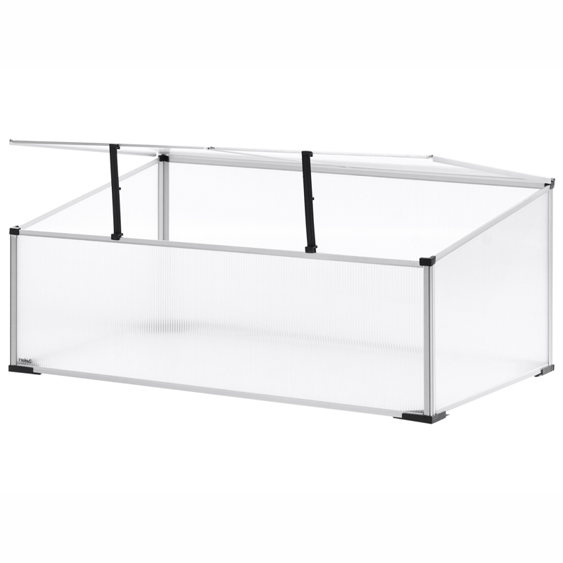 Drivhus for hage Serifos 60 cm - Sølv/Transparent - Hage - Dyrking & hagearbeid - Dyrking - Blomsterpotter - Drivhusbenk