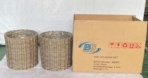 ENS Plantekurv Rund 2 stk 3-set - Grå - Hage - Dyrking & hagearbeid - Dyrking - Blomsterpotter - Blomsterkasser