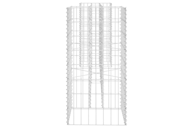 Gabion plantekasse H-formet ståltråd 260x40x80 cm - Blomsterhylle & blomsterstativ