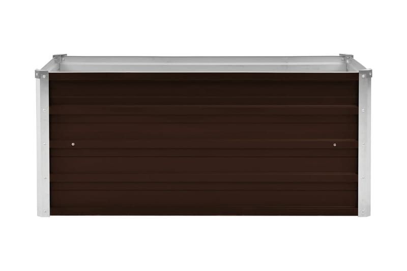 Høybed brun 100x40x45 cm galvanisert stål - Brun - Hagekrukker - Blomsterkasser