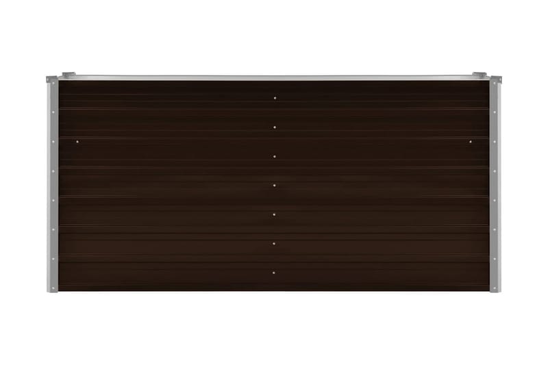 Høybed brun 160x40x77 cm galvanisert stål - Brun - Blomsterkasser - Hagekrukker