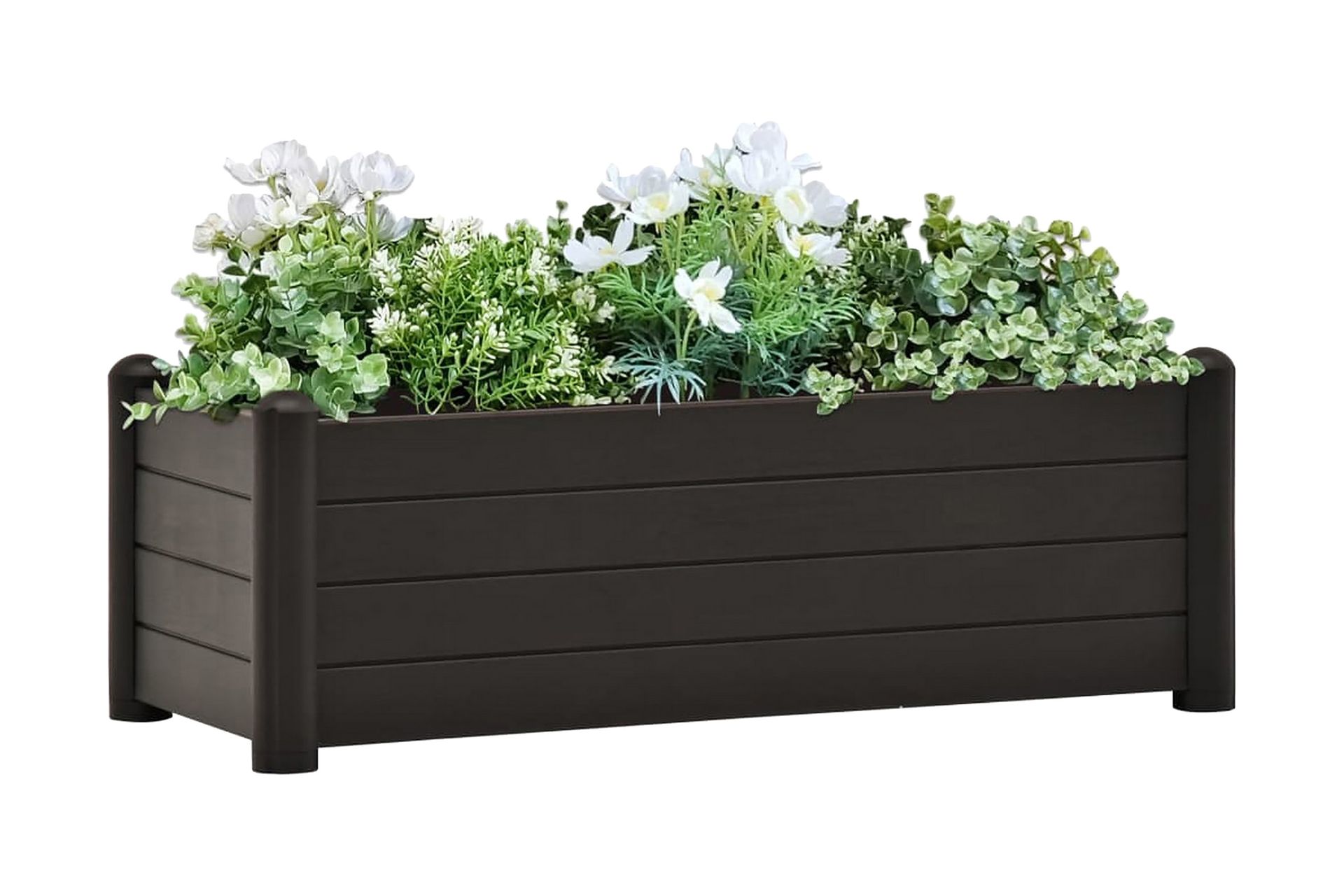 Høybed PP antrasitt 100x43x35 cm - Antrasittgrå - Hage - Dyrking & hagearbeid - Dyrking - Blomsterpotter - Blomsterkasser