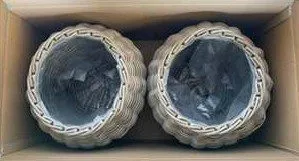 LEMMER Plantekurv Rund 2-pack - Grå - Hage - Dyrking & hagearbeid - Dyrking - Blomsterpotter - Blomsterkasser