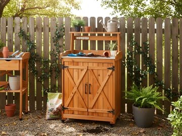 Plantebenk Altolia grantre 70 cm - Brun - Hage - Dyrking & hagearbeid - Dyrking - Blomsterpotter - Dyrkingsbenk